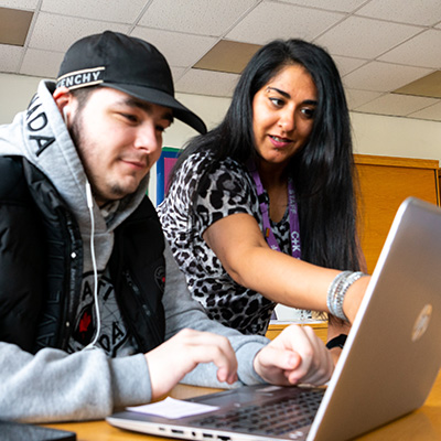 A group careers advice session